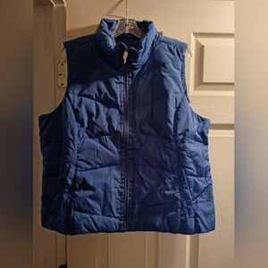 NWT Lands' End Bright Volt Blue Goose Down Puffer Vest